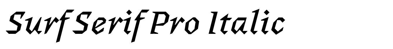 Surf Serif Pro Italic